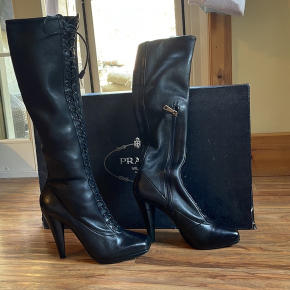 Used PRADA tall boots size 41 - Picture 2 of 6